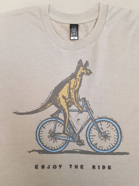 ROO ON A BICYCLE ON LIGHT GREY